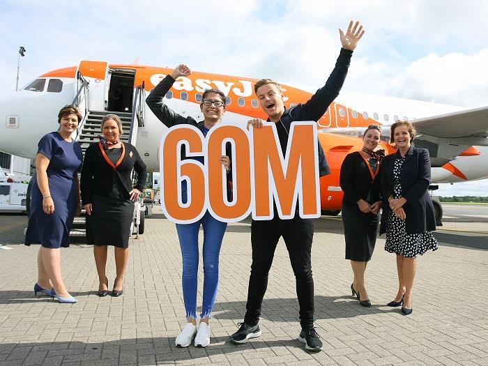 easyJet celebrates flying 60 million passengers at BFS