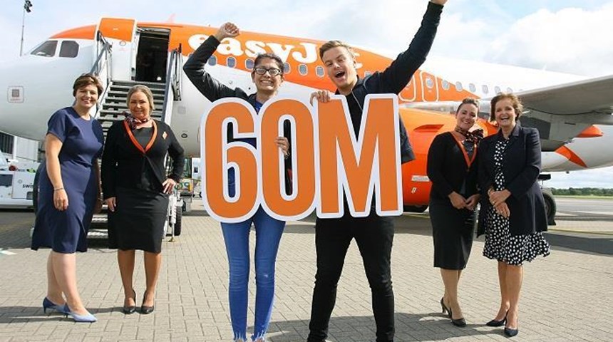easyJet celebrates flying 60 million passengers at BFS