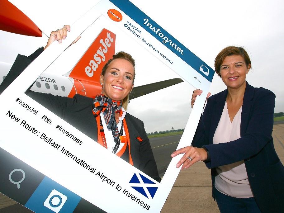 easyJet celebrates launch of first flights on new summer route from Belfast to Inverness
