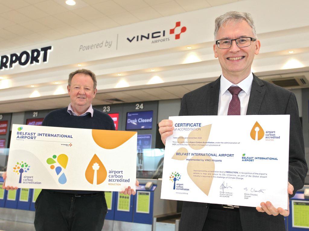 Belfast International Airport obtains International Airport Carbon Accreditation level 2