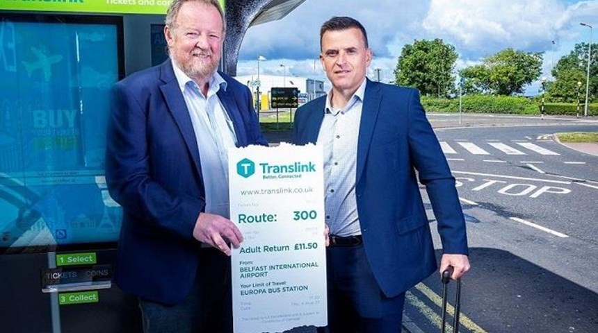 New Translink ticket vending machine takes-off at Belfast International Airport