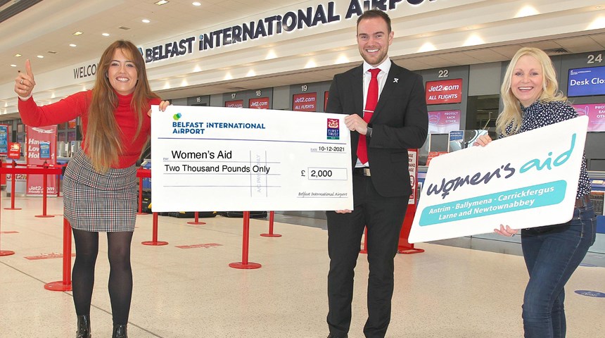 Belfast International Airport supports local charity Women’s Aid ABCLN