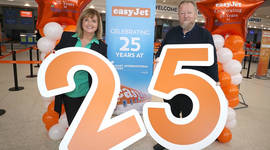 easyJet celebrates 25 years at Belfast International Airport