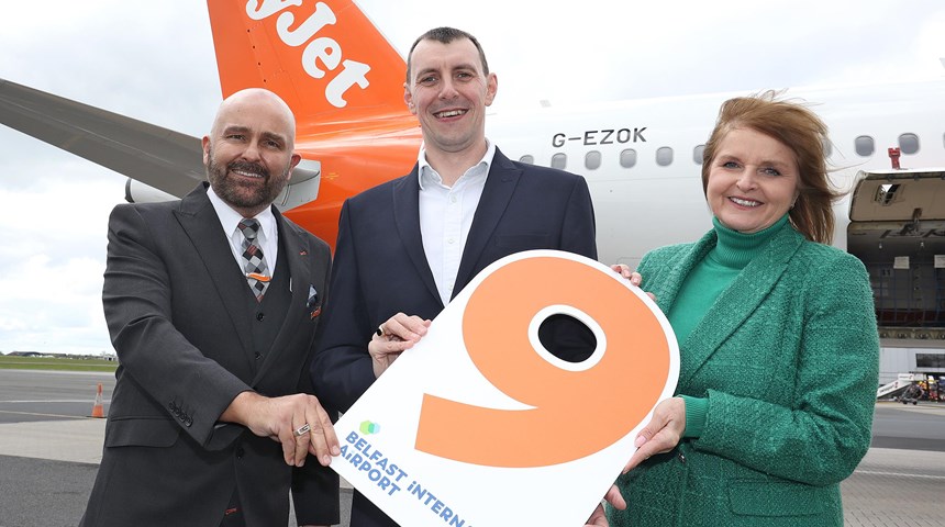 easyJet celebrates ninth aircraft arrival at Belfast International 