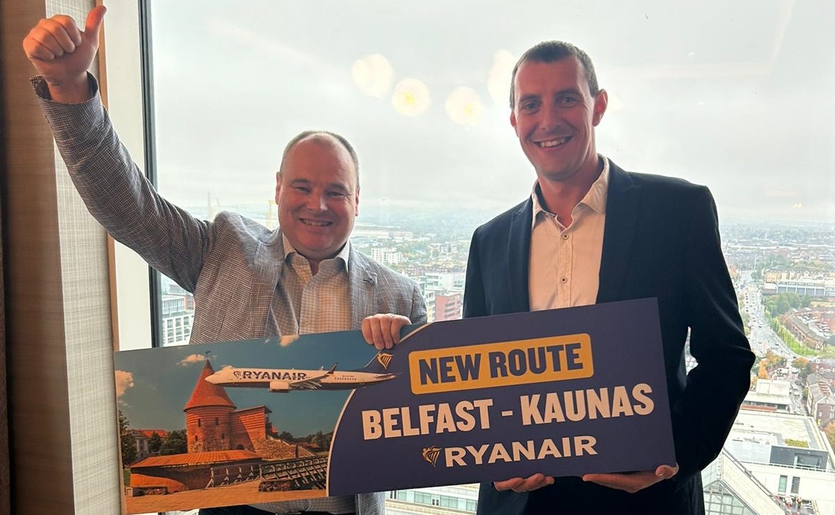 RYANAIR OPENS NEW BELFAST ROUTE TO KAUNAS FOR WINTER 2024