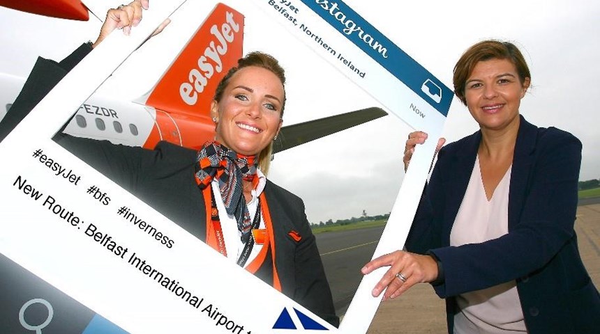 easyJet celebrates launch of first flights on new summer route from Belfast to Inverness
